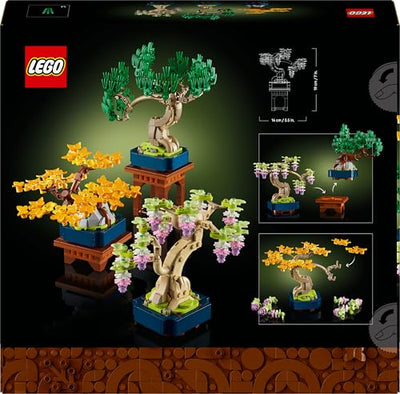 LEGO Botanicals Mini-Bonsais - Bonsai zum Bauen & Ausstellen - Kreative Deko Blumen - Ginkgo, Schwarzkiefer & Wisteria Kunstpflanzen - DIY Deko für Zuhause - Geschenk für Frauen & Männer - 10373