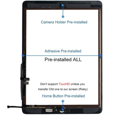 JPUNG Digitizer für iPad 9 Display Touchscreen 10.2'' 2021,für 9. Gen A2602 A2603 A2604 A2605 Ersatz Bildschirm,mit Home-Button+Videoanleitung,Toolset