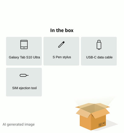 Samsung Galaxy Tab S10 Ultra AI Tablet, Android Tablet, 12 GB RAM, 512 GB Speicher, AMOLED-Display, Antireflexionsbeschichtung, Inkl. S Pen, WiFi, Moonstone Gray, 36 Monate Herstellergarantie