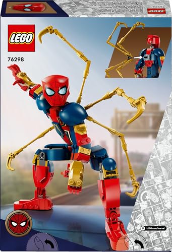 LEGO Marvel Iron Spider-Man Baufigur, Superhelden-Actionspielzeug für Kinder ab 8 Jahren, Jungen & Mädchen, Set mit Rüstung, baubares Modell, Avengers Geschenk-Idee für Fans der Marvel Filme 76298