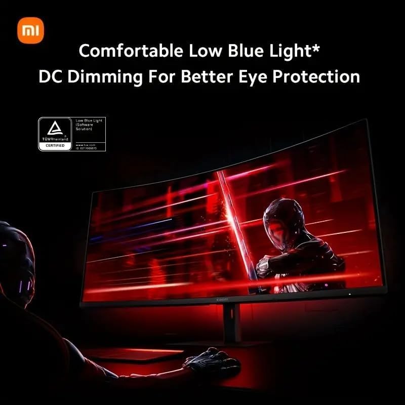 Xiaomi G34WQi Ultrawide Gaming Monitor 34 Zoll - WQHD, 180Hz, 1ms, HDR 10, 100% sRGB, 4000:1 Kontrast, 350nits, FreeSync, RGB Ambient Light, Low Blue Light, Randlos, Schwarz