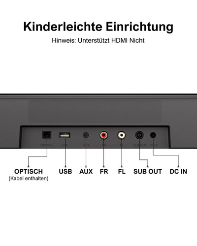 ULTIMEA 7.1ch Soundbar für TV Geräte, Surround Sound System für Heimkino mit App Steuerung, Soundbar mit Subwoofer, 4 Surround Lautsprechern, Soundsystem mit verstellbarem EQ, Bluetooth 5.3, Aura A40