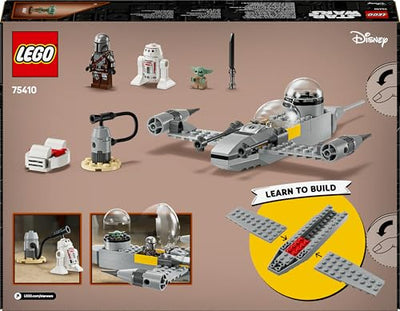 LEGO Star Wars 75410 Mandos und Grogus N-1 Starfighter Spielzeug mit The Mandalorian, Grogu & R5-D4 Minifiguren, inkl. baubare Zapfsäule, Sternenschiff Starterset für Jungen und Mädchen ab 4 Jahren