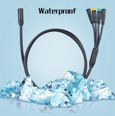 mumisuto Elektrofahrrad 1T4 Kabel, Nylon Wasserdicht 1T4 Elektrofahrrad Kabelbaum Gangsensor Verlängerungskabel 8-poliger Stecker für BAFANG BBS01/BBS02 M