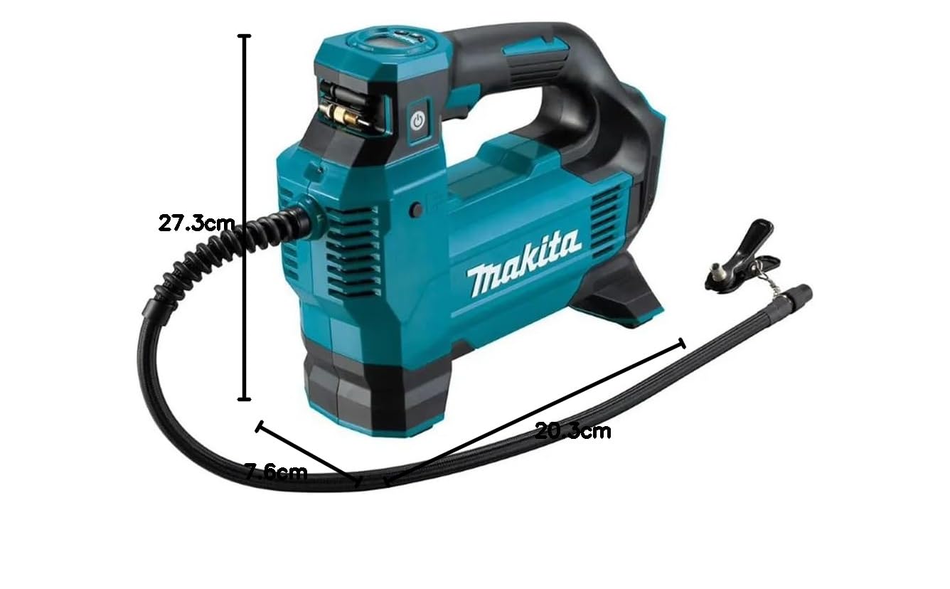 Makita DMP181Z Akku-Kompressor 11,1 bar 18V (ohne Akku, ohne Ladegerät), Petrol