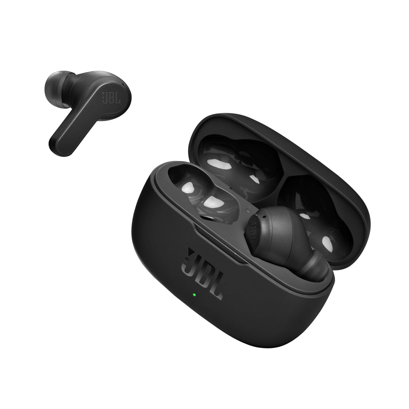 JBL Wave 200 TWS True-Wireless In-Ear Bluetooth-Kopfhörer in Schwarz – Kabellose Ohrhörer mit integriertem Mikrofon – Musik Streaming bis zu 20 Stunden – Inkl. Ladecase