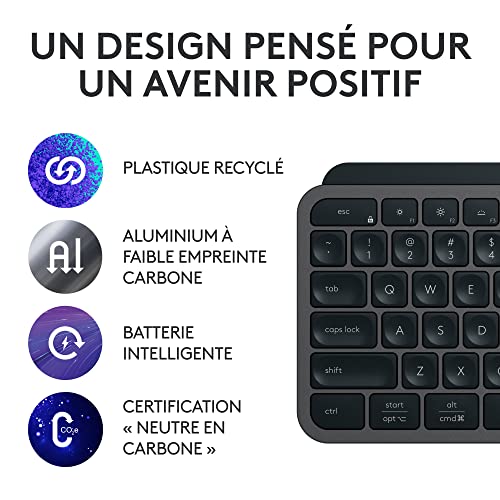 Logitech MX Keys S Plus - Graphit, Französisches AZERTY-Layout