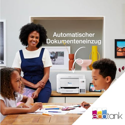 EcoTank ET-4856 A4-Multifunktions-Wi-Fi-Tintentankdrucker, mit einem im Lieferumfang enthaltenen Vorrat an Tinten bis zu 3 Jahren