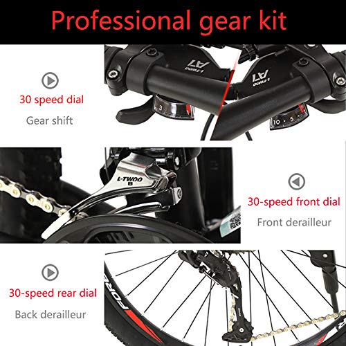 Herren-Mountainbikes, Hardtail-Mountainbike aus kohlenstoffhaltigem Stahl, Mountainbike mit verstellbarem Sitz mit Vorderradaufhängung, D-26 Zoll, 21 Geschwindigkeiten