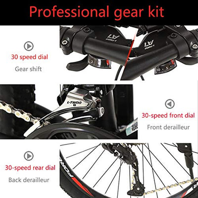 Herren-Mountainbikes, Hardtail-Mountainbike aus kohlenstoffhaltigem Stahl, Mountainbike mit verstellbarem Sitz mit Vorderradaufhängung, D-26 Zoll, 21 Geschwindigkeiten