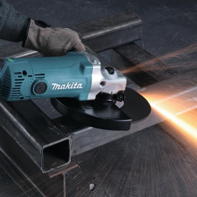Makita GA9050R Winkelschleifer 230 mm, 2.000 W, Schwarz, Cyan, Silber, (L x B x H) 455 x 250 x 132 mm