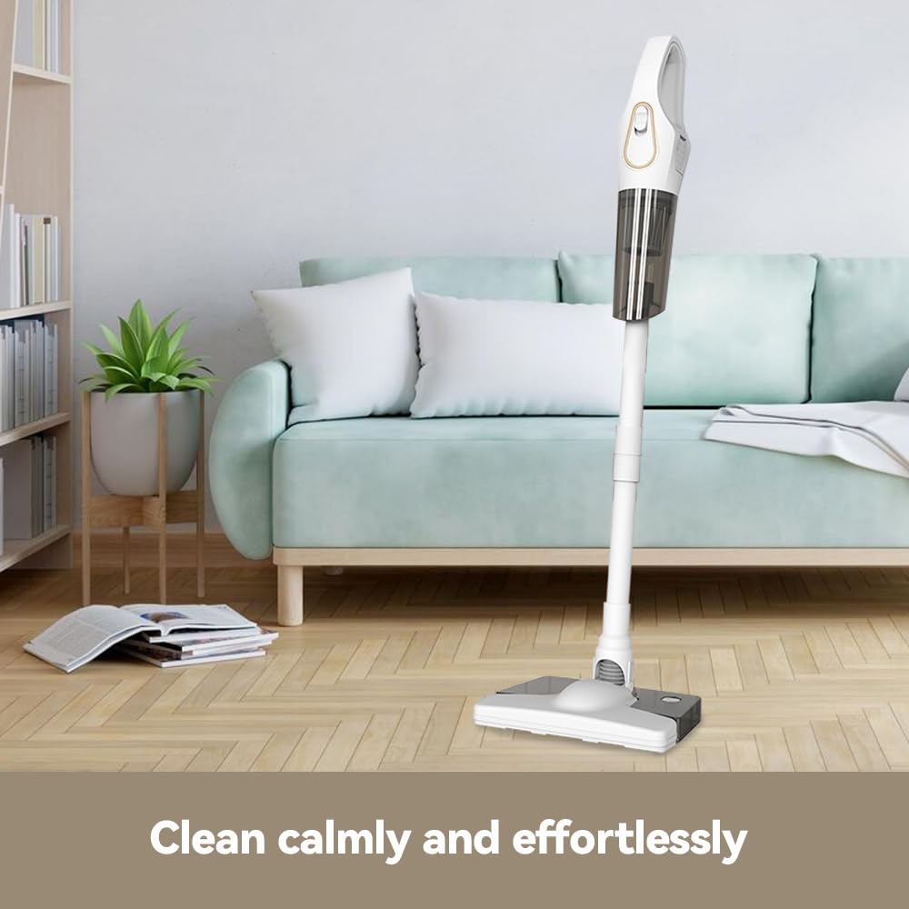 Kidmis Kabelloser Staubsauger Testsieger, Akku Staubsauger, Integrierter Kabelloser Handstaubsauger zum Saugen und Wischen Beutelloser Akkusauger für Teppich Hartböden und Auto (#A)