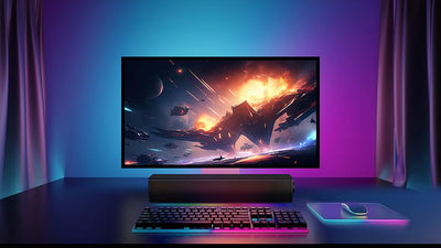 Sound Blaster GS3 Kompakte Gaming-Soundbar mit RGB- und SuperWide-Technologie, Stromversorgung über USB, Bluetooth 5.4, Kopfhörerausgang, für PC und Mac