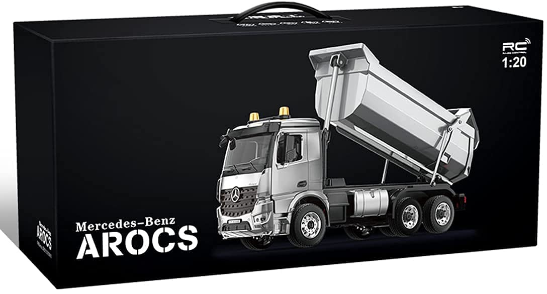 s-idee® E590-003 Mercedes Arocs Rc Dump Truck Metall Kipper 1:20 LKW 10 Kanal Kipplader Double E CADA E-590