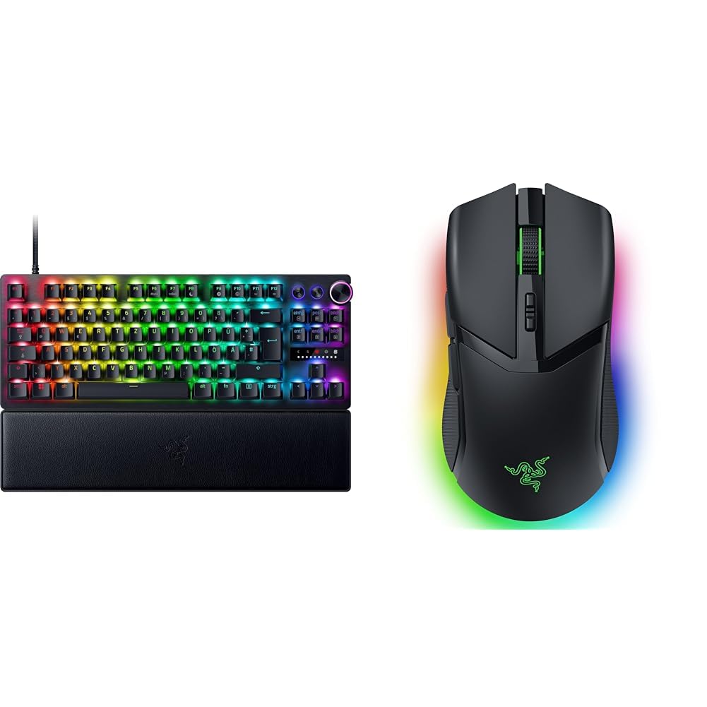 Razer Huntsman V3 Pro Tenkeyless - Analoge optische E-Sport-Tastatur & Cobra Pro - Individuell kabellose Gaming-Maus mit RGB