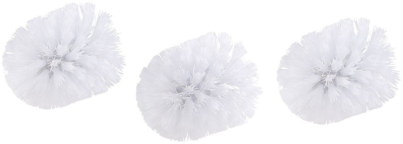 BadeStern Klobürste: WC-Bürste mit Edelstahl-Stiel und 3 Aufsätzen mit Ø 7 cm, weiß (Toilettenbürste 7 cm Durchmesser, WC Bürste 7 cm Durchmesser, Ersatzbürstenkopf)