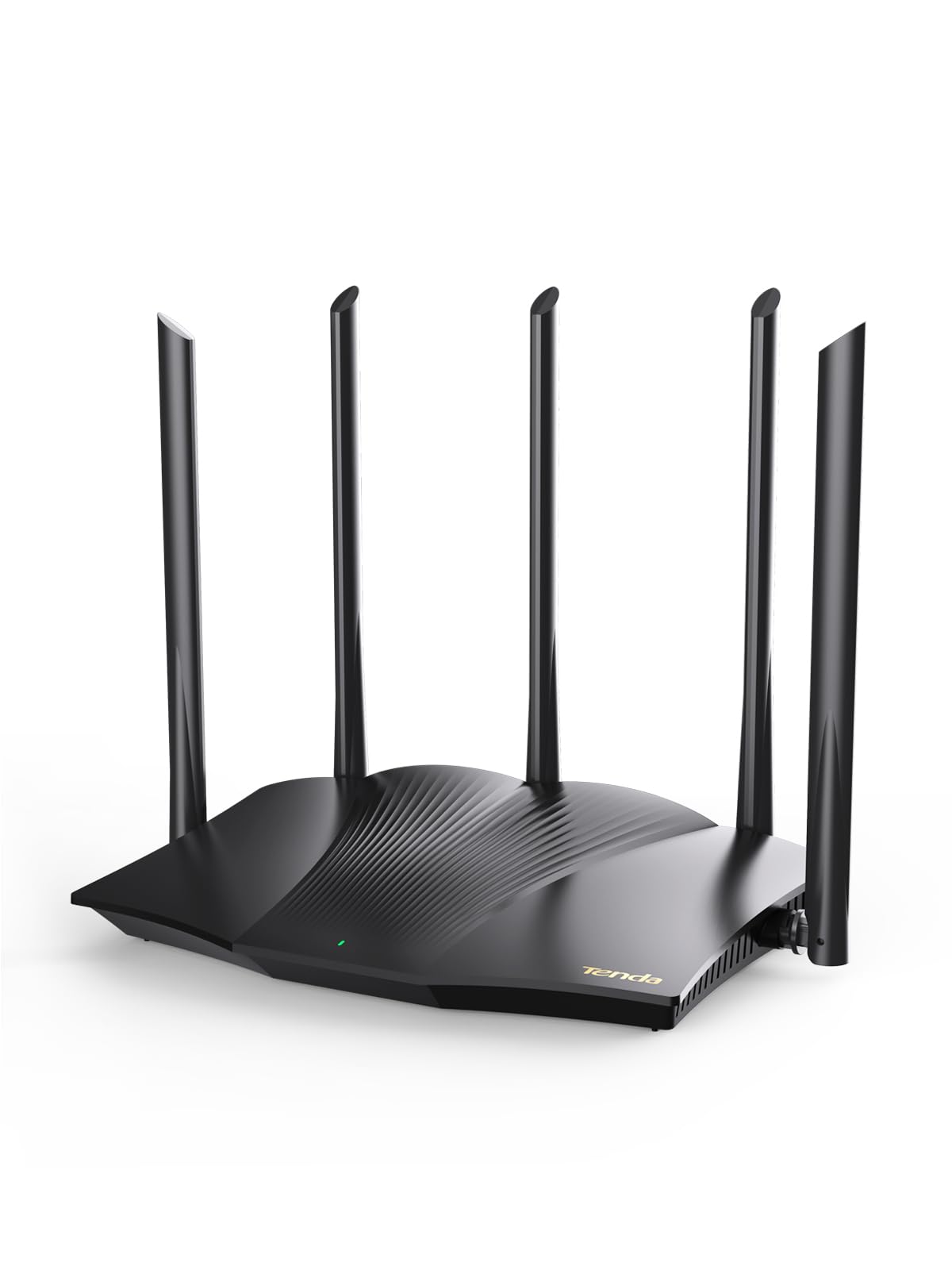 Tenda RX12 Pro Wi-Fi 6 WLAN Router(AX3000 Dualband 5GHz: 2402Mbps+2,4 GHz: 574Mbps)5*6dBi High-Gain-Antennen, Gigabit-LAN/WAN-Port, WPA3, MU-MIMO+OFDMA,WiFi+Mesh, VPN, APP, keine DSL-Funktion, Schwarz
