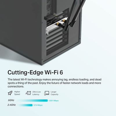 TP-Link Archer TX20E AX1800 Wi-Fi 6 Bluetooth 5.2 PCIe-Adapter, max 1201 Mbit/s 5 GHz und max 574 Mbit/s 2,4 GHz, WPA3-Verschlüsselungsstandard, MU-MIMO, Unterstützt nur Windows 11/10 (64-bit)