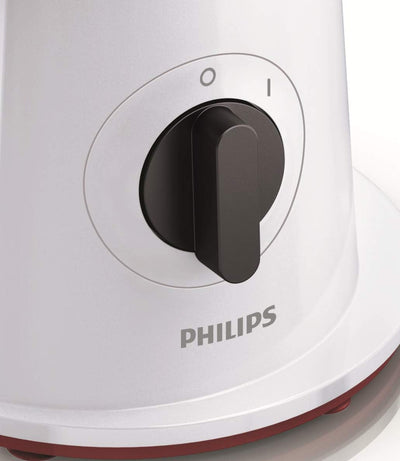 Philips HR1388/80 Viva Collection Salatzubereiter und Zerkleinerer / 200 W / 6 Scheibensätze aus Edelstahl, weiß/schwarz/rot