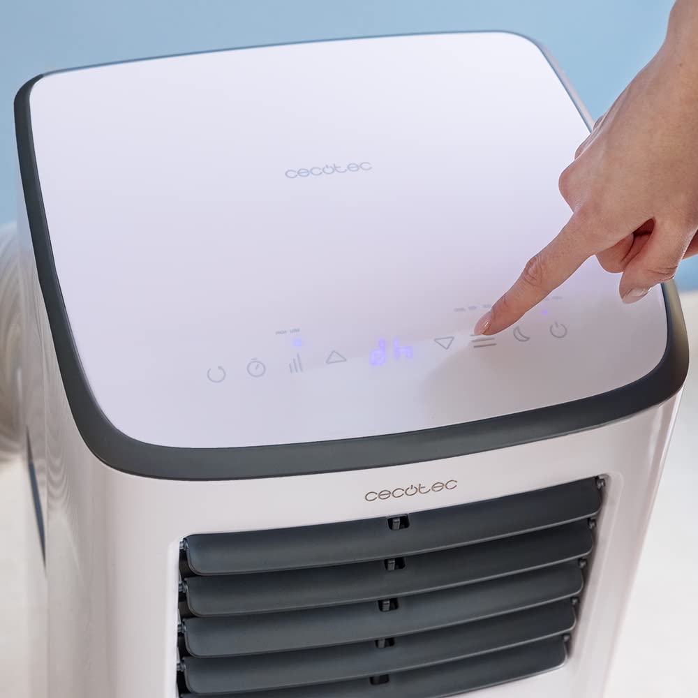 Cecotec Tragbare Klimaanlage mit Fernbedienung und WiFi Forceclima 7500 Soundless verbunden. 7000 BTU, Touch Control und LED -Bildschirm, Timer, Abdeckung von bis zu 20 m2