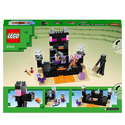 LEGO 21242 Minecraft Die End-Arena Set, 'Player-vs-Player Battle' Action-Spielzeug mit Lava, Enderdrache und Enderman-Figur, Geschenk für Kinder ab 8 Jahren