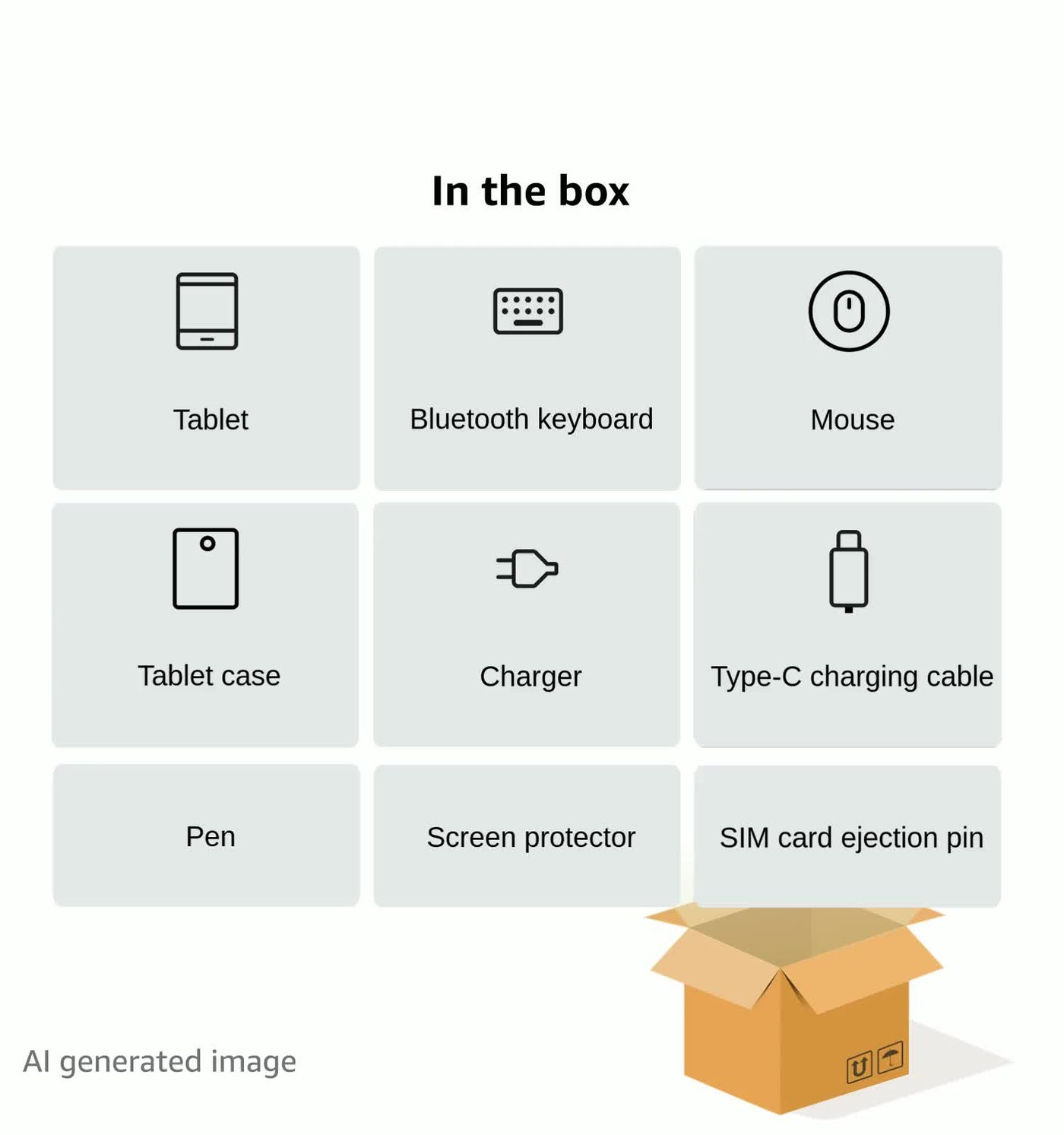 DOOGEE Tab E3 Max Android 15 Tablet 14 Zoll Gemini AI 13500mAh Helio G100 32GB RAM+256GB Tablet mit SIM Card Slot Octa Core Tablets mit Tastatur, Maus, Stift, Hülle, Schutzfolie Dual 4G LTE + 5G WiFi