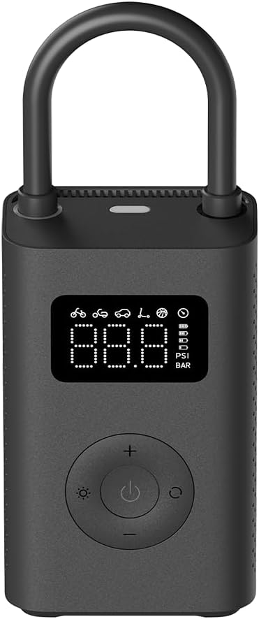 Xiaomi Portable Electric Air Compressor 2 – Tragbarer Luftkompressor für Auto, Motorrad, Fahrrad mit bis 10,3 Bar, 3–150 PSI, 6 verschiedene Modi mit Auto-Stop, 2000mAh großer Akku, USB-C, LED-Anzeige
