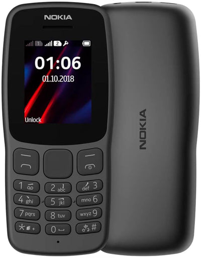 Nokia 106 (2018) 4G Schwarz (Black) Dual-SIM