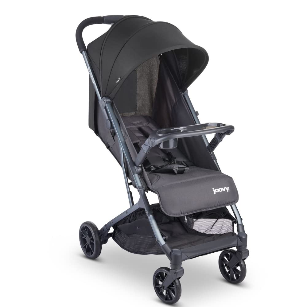 Joovy Kooper Kinderwagen, Leichter Kinderwagen, kompakt zusammenklappbar mit Ablage, grau
