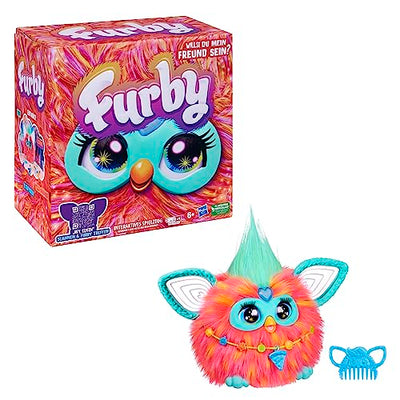 Furby Coral Interaktives Plüschtier – Spricht Deutsch, reagiert auf Stimme, tanzt & leuchtet – 5 Spielmodi, 600+ Reaktionen – Mit Zubehör – Elektronisches Spielzeug ab 6 Jahren