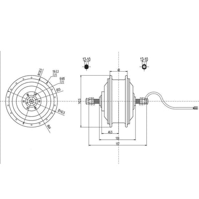 Bathrena Elektrofahrrad Umbausatz 20 Zoll E-Bike Conversion Kit 36V/48V Elektrofahrrad Vorderrad/Hinterrad Umbausatz Motor E-Bike Conversion Kit (36V 250W Vorderrad)