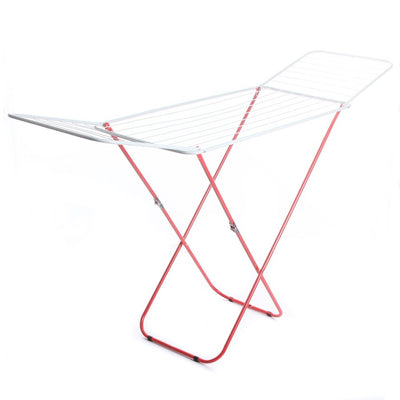 rg-vertrieb Wäscheständer Flügelwäschetrockner rot Wäschetrockner Wäsche Trocknen 18m Länge 184cm x 50cm x 102cm