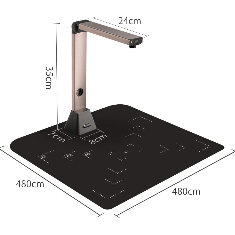 iOCHOW Dokumentenkamera A3 Scanner S1: Tragbarer Dokumentenscanner & Visualizer Mehrsprachige OCR-Erkennung USB leistungsstarke Software für Fernunterricht Büro und Bildung