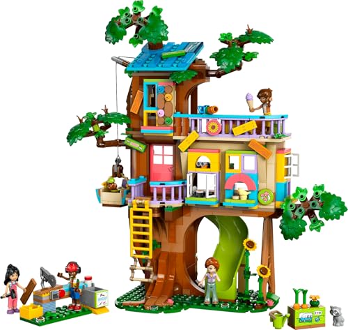 LEGO Friends Baumhaus - Spielset zum Bauen mit 2 Tierfiguren, 4 Minifiguren, einem Garten und Spielzeug Lebensmittel Zubehör - Beliebtes Geschenk für Mädchen und Jungen ab 8 Jahren - 42652