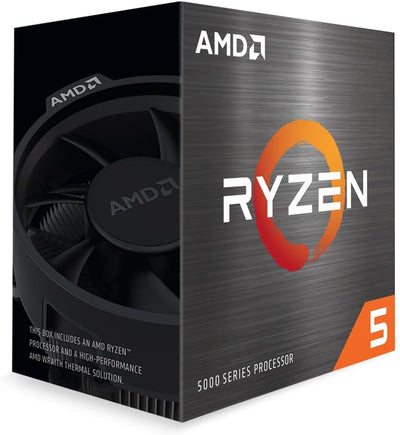 AMD Ryzen 5 5500 Prozessor (6 Kerne/12 Threads, 65W TDP, AM4 Sockel, 19 MB cache, Bis zu 4.2 GHz max boost, wraith stealth Kühler)