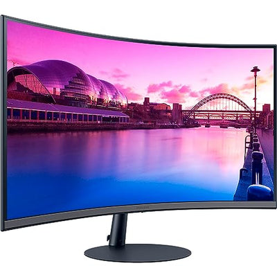 Samsung Curved S39C Essential Monitor S32C390EAU, 32 Zoll, VA-Panel, Full HD-Auflösung, Eco Saving Plus, integrierte Stereo Lautsprecher, 4 ms Reaktionszeit, Bildwiederholrate 75 Hz, Schwarz