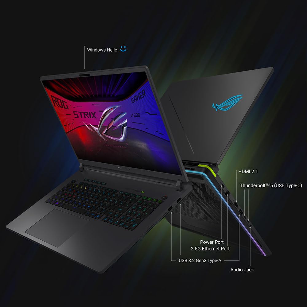 ASUS ROG Strix G18 G815LW Laptop | 18" 2,5K 240Hz/3ms 16:10 IPS Display | Intel Core Ultra 9 275HX | 32GB RAM | 1TB SSD | NVIDIA RTX 5080 | Win11 Home | QWERTZ | Volt Green | 3Monate GamePass