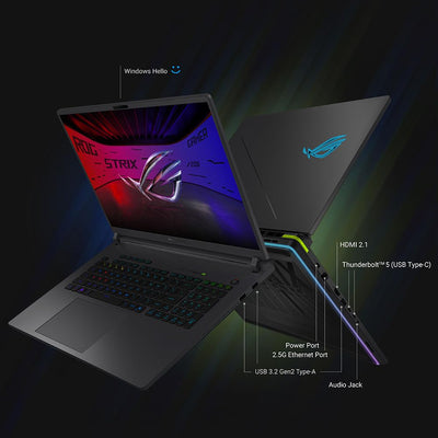 ASUS ROG Strix G18 G815LW Laptop | 18" 2,5K 240Hz/3ms 16:10 IPS Display | Intel Core Ultra 9 275HX | 32GB RAM | 1TB SSD | NVIDIA RTX 5080 | Win11 Home | QWERTZ | Volt Green | 3Monate GamePass