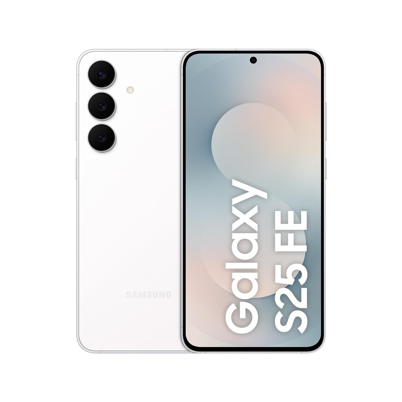 Samsung Galaxy S25 FE mit Galaxy AI, Handy mit Android, 6,7 Zoll FHD-Display, 50 MP Kamera, 128 GB Speicher, 8 GB RAM, 4.900 mAh Akku, White, 3 Jahre Herstellergarantie [Exklusiv auf Amazon]
