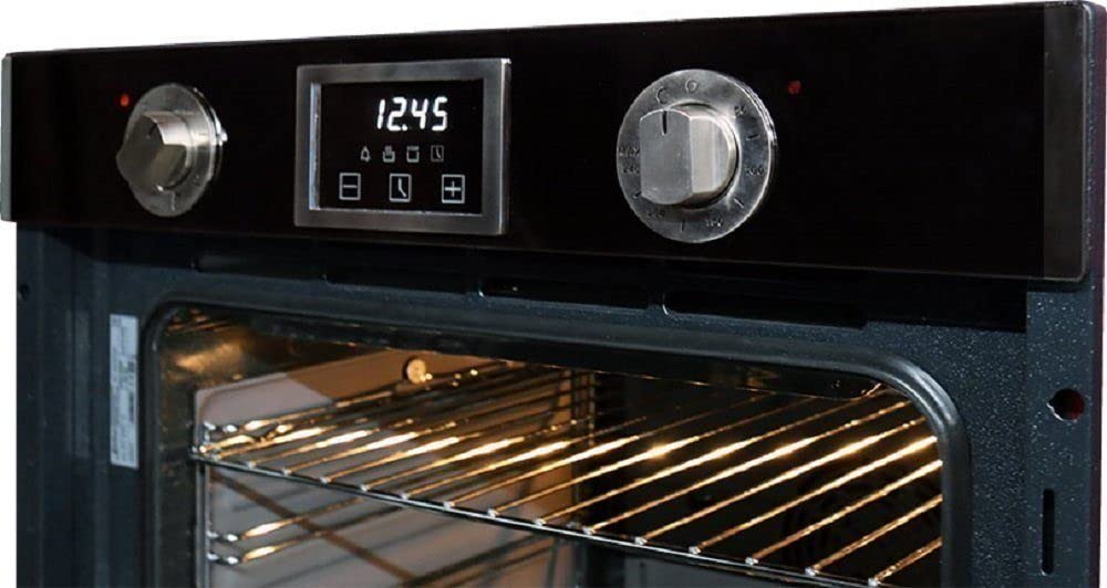 Kaiser Küchengeräte Gasherd-Set EH 6326 SP + KCG 6383, Einbau Elektro Backofen, Autark, 79L, 10 Funktionen + Einbau Gas- Kochfeld 60cm, Schwarz Glas, WOK, Erdgas Propangas Fl. Gas