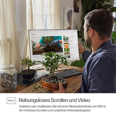HP Series 5 524sa FHD IPS Monitor mit Lautsprechern | 60,5 cm (23,8 Zoll) | 100Hz | 16:9 | 1500:1 Kontrast | 99% sRGB | HDMI 1.4 | VGA | Entspiegelt | Neigung -5°+25° | Nachhaltig produziert | Weiß