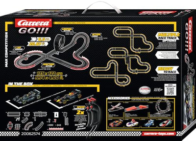 Carrera GO!!! Max Competition Rennbahn-Set I Rennbahn mit lizensierten Slotcars | bis zu 2 Spieler | Für Kinder ab 6 Jahren & Erwachsene
