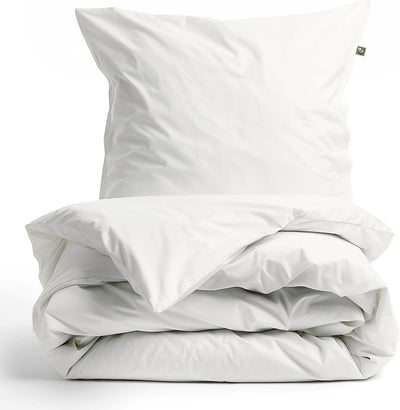 SALAD HOUSE Weiße Bettwäsche 135x200 Baumwolle, Allergiker Bettwäsche-Sets, Duvet Cover, Herbst Bettbezug + Satin Kissenbezug 80x80, Room Decor Bettwaren & Bettwäsche, 400TC