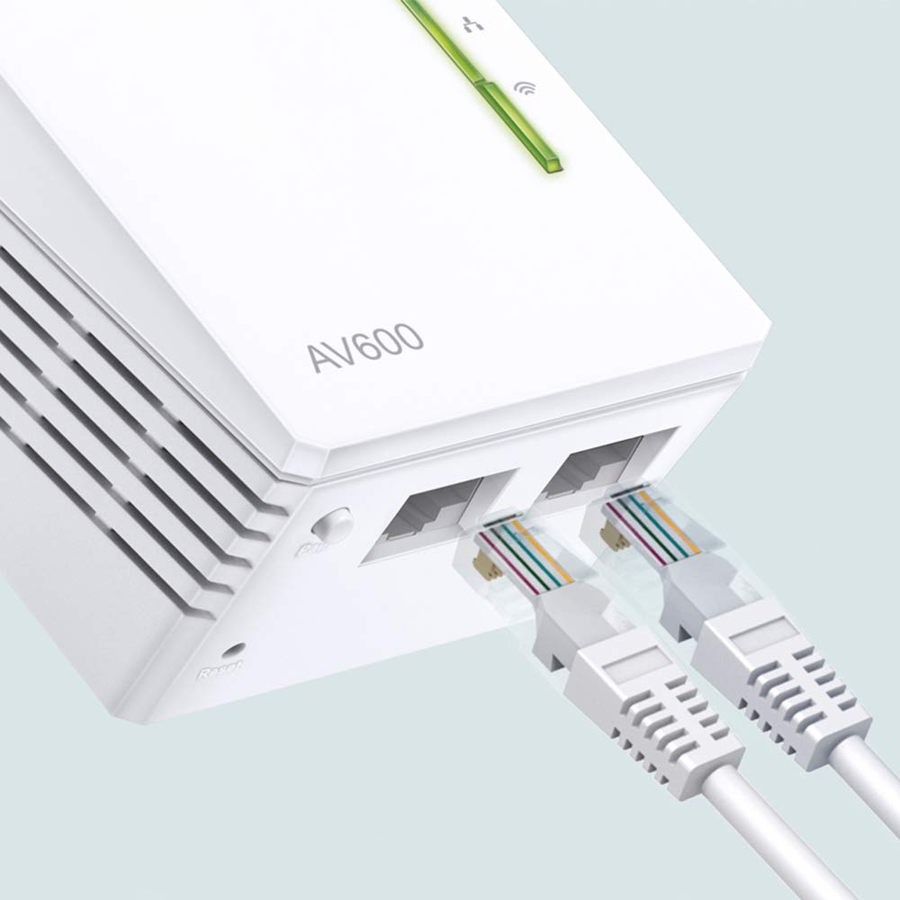TP-Link WLAN Powerline Adapter Set TL-WPA4220 KIT(600Mbit/s, WLAN 300Mbit/s, Wi-Fi Clone, Fast-Ethernet-LAN, Plug&Play, Kompatibel mit allen HomePlug AV/AV2)