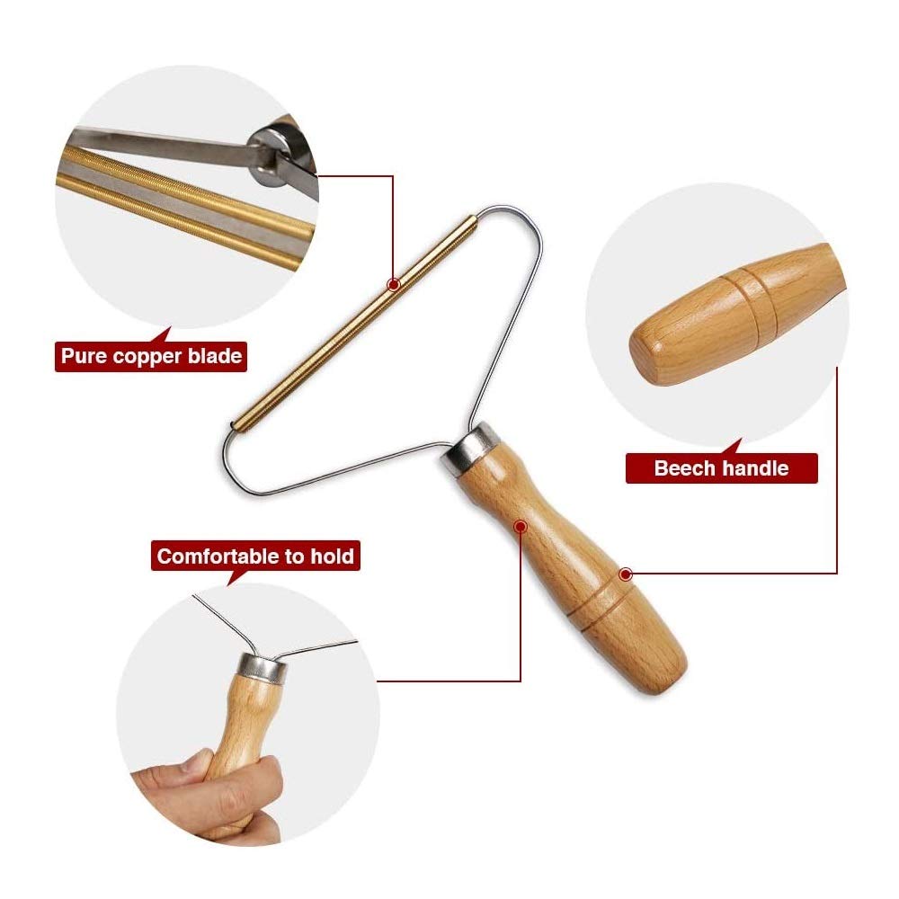 Anti-Pilling-Rasier-Set, 1 Kamm, Kaschmir und 2 Pack Handbürste, Anti-Borsten, Kombination für Kaschmir-Pullover, Kleidung, Werkzeug, zum Entfernen von Knödeln, Kleidung