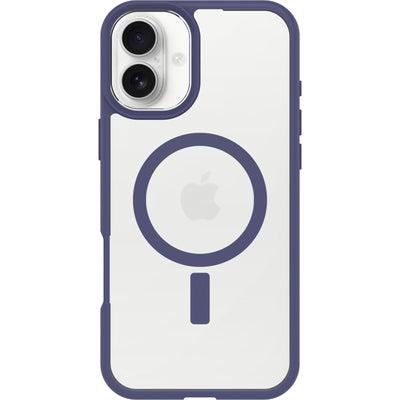 OtterBox Sleek Series MagSafe Hülle für iPhone 16 Plus, stoßfest, sturzsicher, ultraschlank, schützende Hülle, Getestet nach Militärstandard, Transparent/Lila, Keine Einzelhandelsverpackung