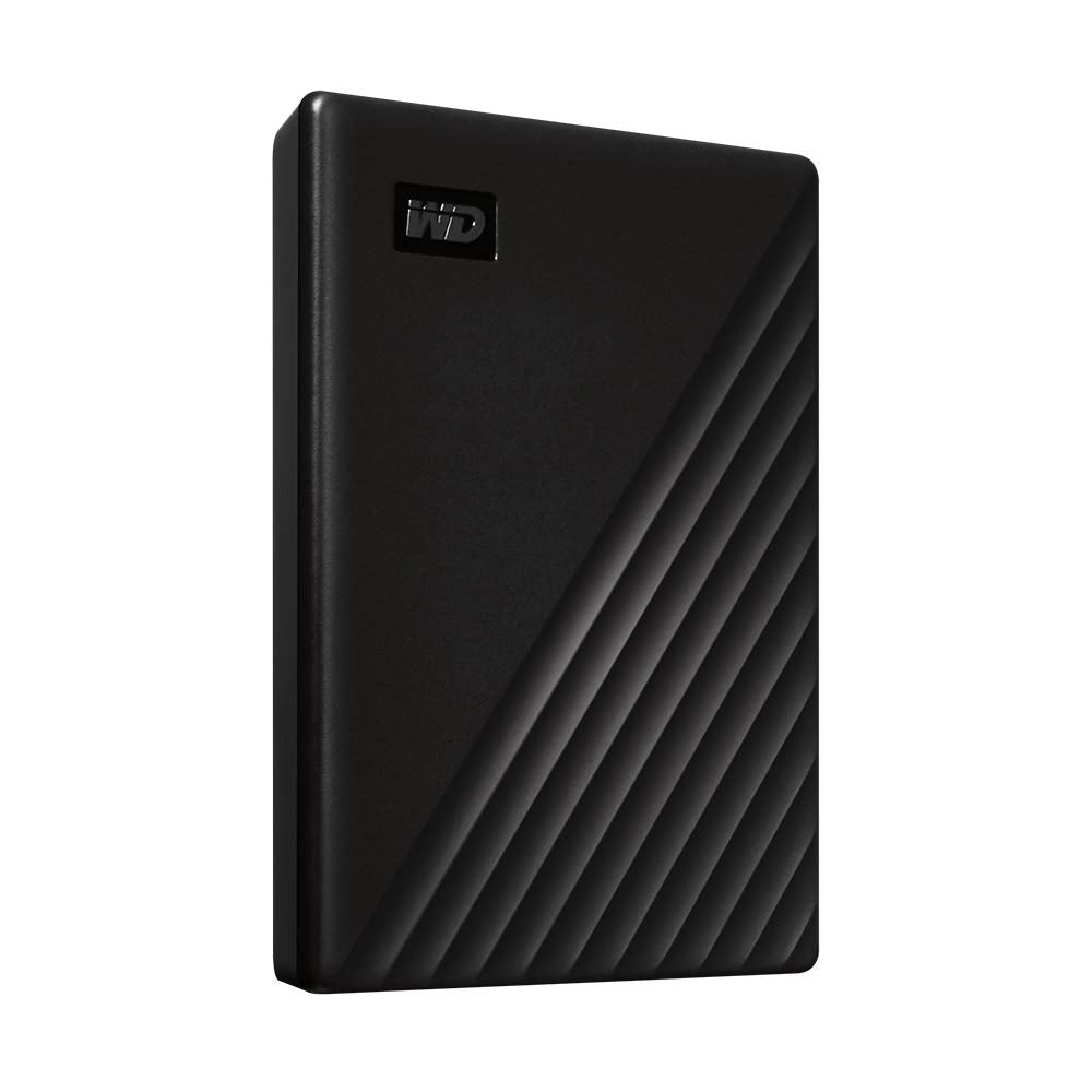 WD My Passport externe Festplatte 1 TB (mobiler Speicher, schlankes Design, herunterladbare Software, automatische Backups, Passwortschutz) Schwarz - auch kompatibel mit PC, Xbox und PS4, 1 Stück