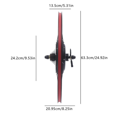 Queeucaer 28 Zoll 48V 1500W E-Bike Hinterrad Umbausatz LCD Motor Conversion Kit(außer Batterie)