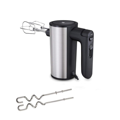 WMF Kult X Edition Handrührer, Handrührgerät, Quirl mit 5 Geschwindigkeitsstufen, Turbofunktion, Handmixer 400 W, Cromargan matt, schwarz