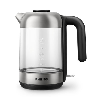 Philips 5000 Series Wasserkocher – 1,7L, Blaues Sensorlicht, 360°-Basis, Mikro-Sieb-Filter, Flaches Heizelement, Abnehmbarer Deckel, Schnelles Aufkochen, Energiesparend, Sicheres Design (HD9339/80)